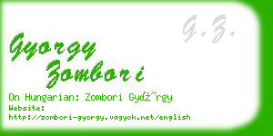 gyorgy zombori business card